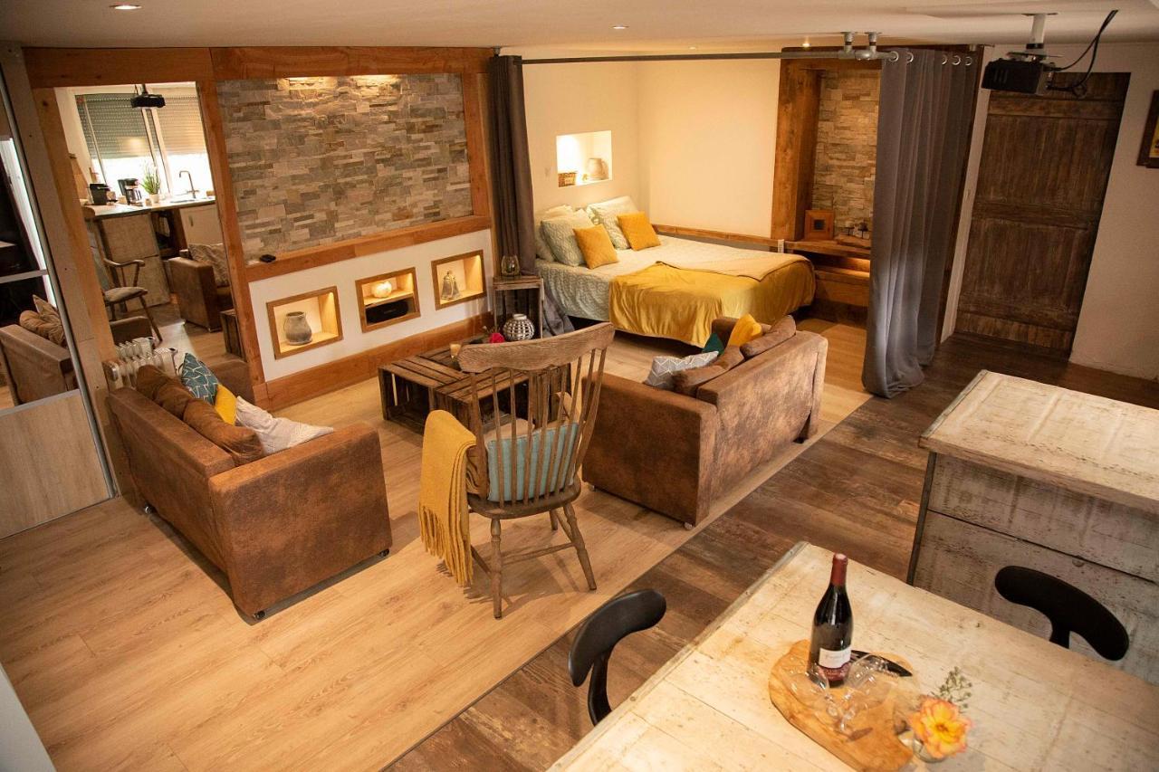 L'Idyllique - Studio Prive Sous Maison Saint-Didier-sur-Beaujeu エクステリア 写真